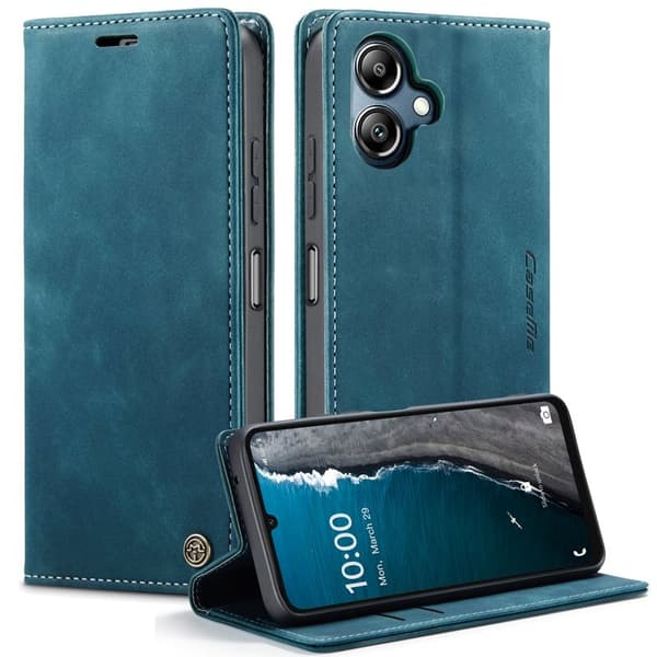 CASEME 013 Series Konstläder Plånboksfodral för Samsung Galaxy A06 4G - Blå