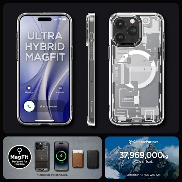Spigen iPhone 15 Pro Mobilskal Magsafe Hybrid - Zero One Vit