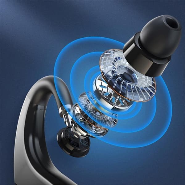 Single In-Ear Hörlur Bluetooth med Digital LED-Display Earhook Q20 - Grön Grön