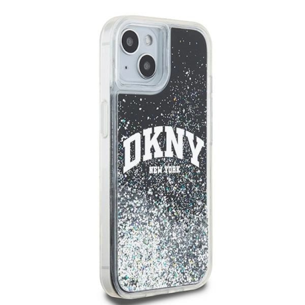 DKNY iPhone 15/14 Plus Mobilskal Liquid Glitter Big Logo - Svart