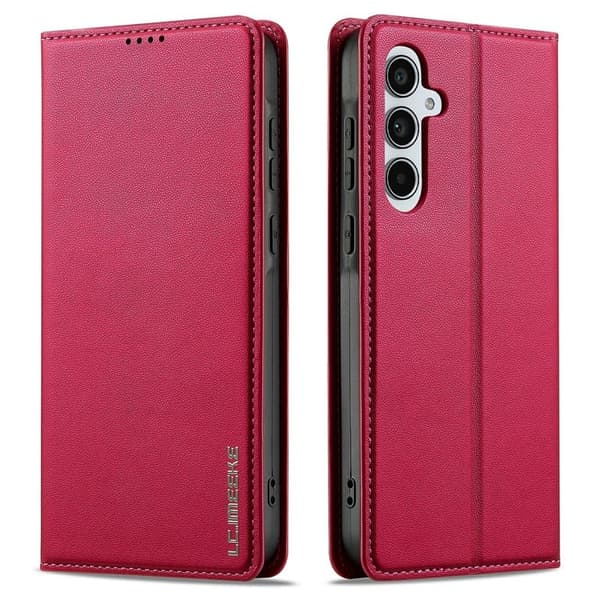 LC.IMEEKE L1 Series Samsung Galaxy A16 Plånboksfodral Konstläder - Röd