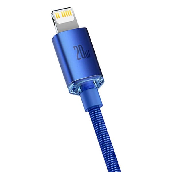 Baseus Crystal USB-C till Lightning 20W Kabel 1,2m - Blå Blå