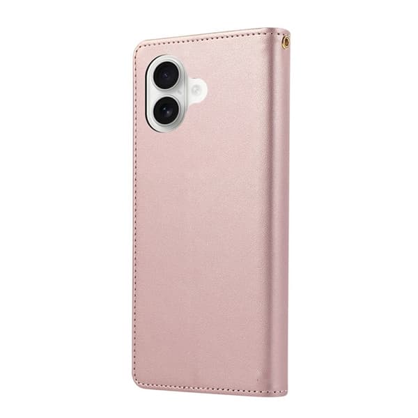 iPhone 17 Plånboksfodral RFID Rhombus Läder - Roséguld Roséguld