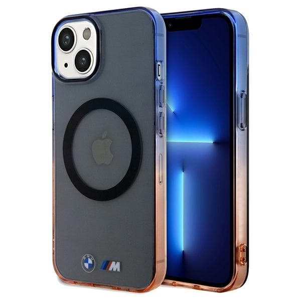 BMW telefontaske til iPhone 14 Plus/15 Plus MagSafe Gradient kofanger - Grå
