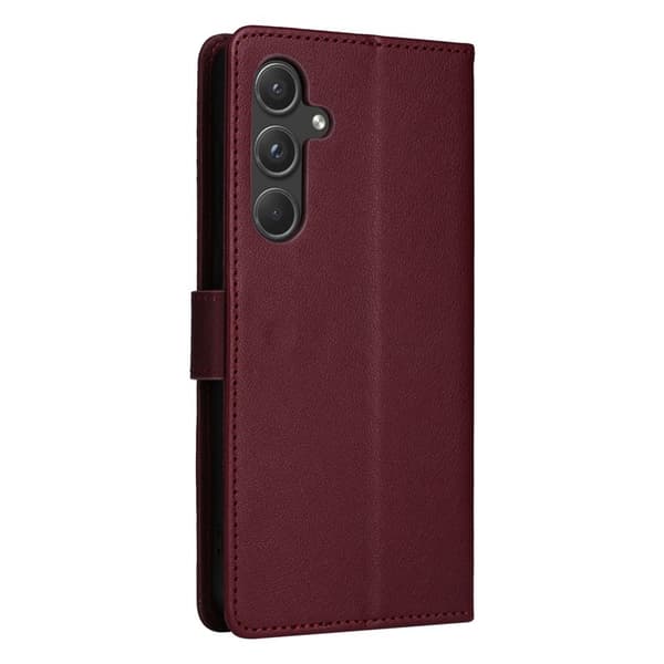 ABEEL Samsung Galaxy A55 5G Plånboksfodral Konstläder - Vinröd