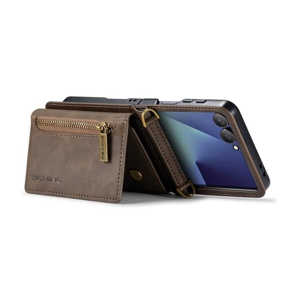 DG.MING Mobilskal till Galaxy Z Flip 7 RFID-Skydd M5 - Brun Brun