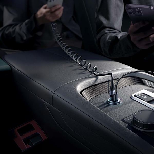 Joyroom Mini Billaddare USB-A/USB-C 60W - Svart Svart