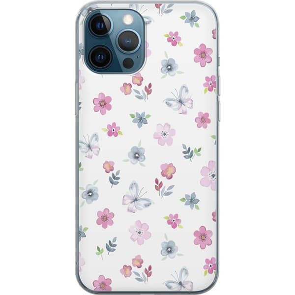 Mobilskal till Apple iPhone 12 Pro med Blommor och fjärillar