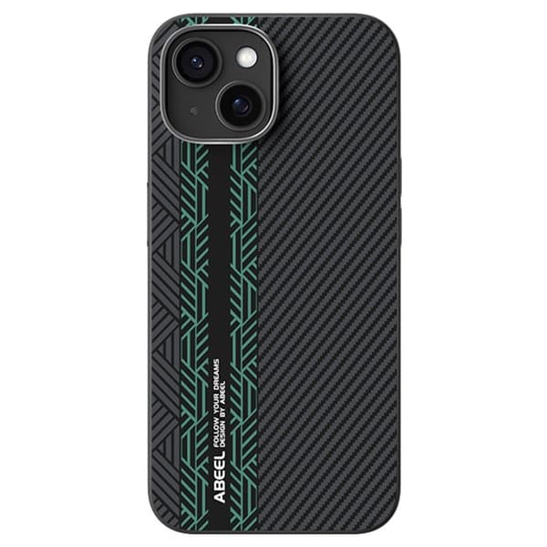 ABEEL Mobilskal till iPhone 14 PC TPU Aluminium PU Läder MagSafe - Textur 2