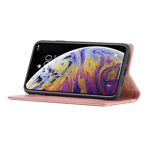 LC.IMEEKE Mobilskal till iPhone X/XS KonstLäder - Roséguld