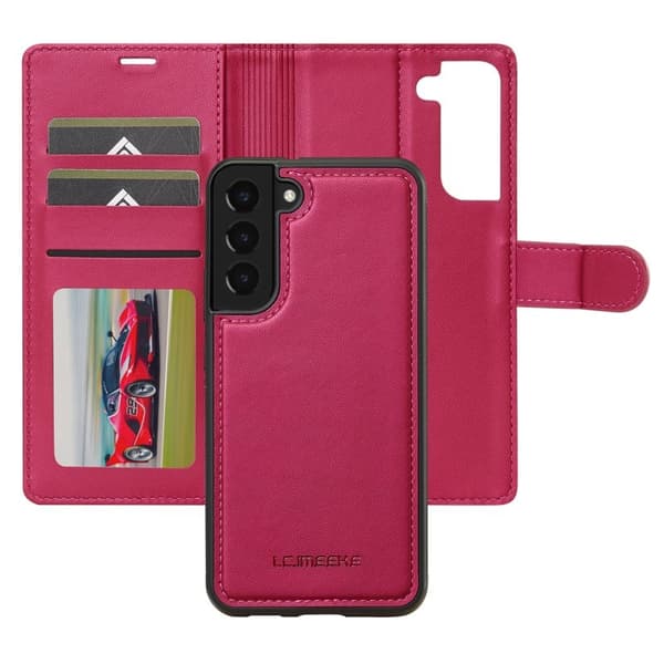 LC.IMEEKE L2 Series Samsung Galaxy S25+ Plånboksfodral Konstläder - Röd