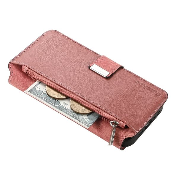 CASENEO MW-02 iPhone Air Plånboksfodral Konstläder - Rosa Rosa