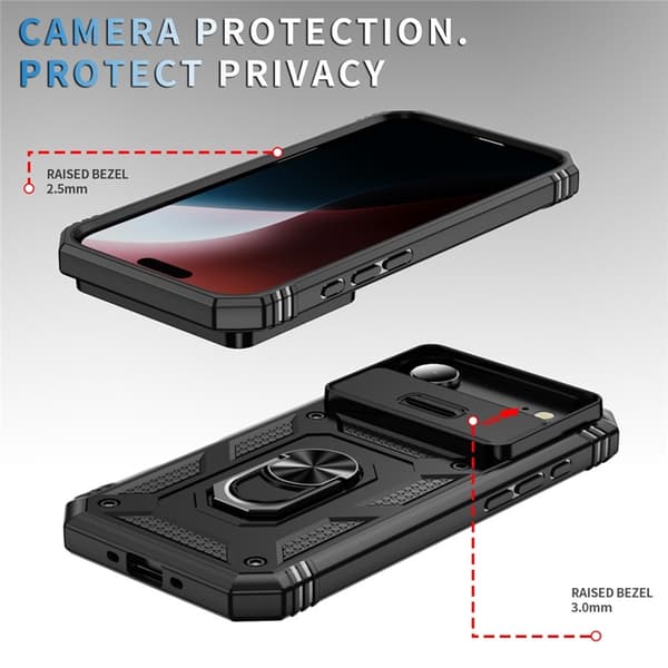 Mobilskal till iPhone Air Slide Camshield Kickstand - Svart Svart