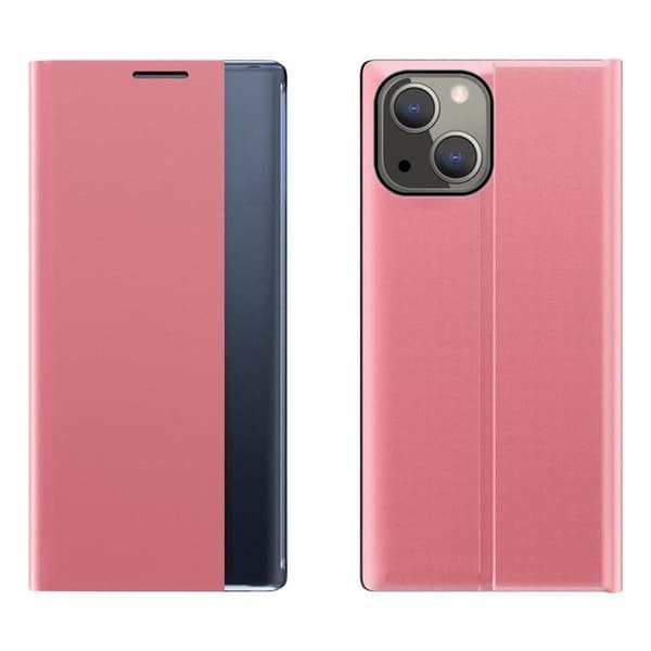 Sleep-kotelo älykkäällä ikkunalla iPhone 13 Mini - Pinkki Pink