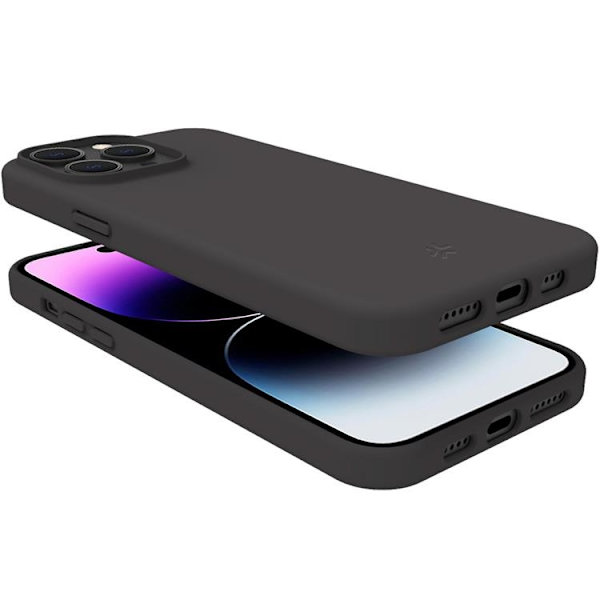 Celly Mobilskal till iPhone 16 Pro Max Cromo Soft Rubber - Svart Svart