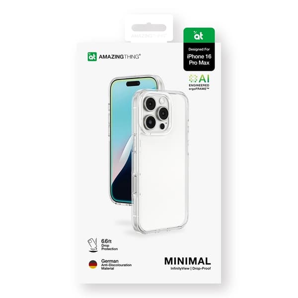 AmazingThing Mobilskal till iPhone 16 Pro Max Minimal - Transparent