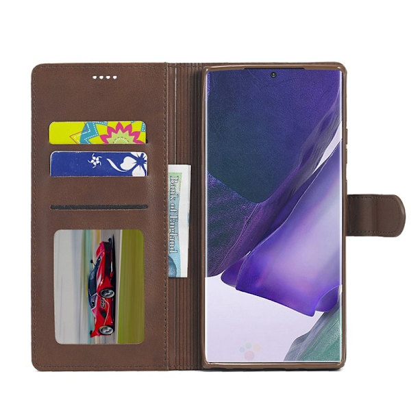 LC.IMEEKE Plånboksfodral för Samsung Galaxy Note20 - Konstläder - Brun
