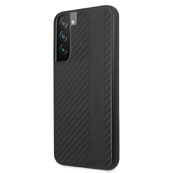 Mercedes Carbon Stripe and Embossed Skal Galaxy S22 Plus - Svart Svart