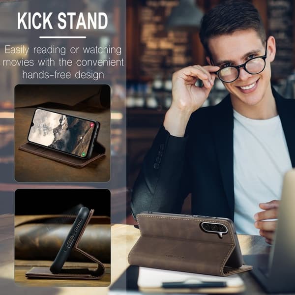 CASEME 013 Plånboksfodral för Samsung Galaxy A17 5G/4G - Kaffe