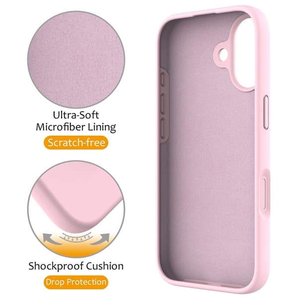 Mobilskal till iPhone 17 MagSafe Kickstand PC + Silikon - Grårosa Rosa