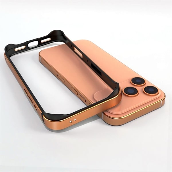 Mobilskal till iPhone 17 Pro Max Bumper Ultra Thin Metal TPU - Silver Silver