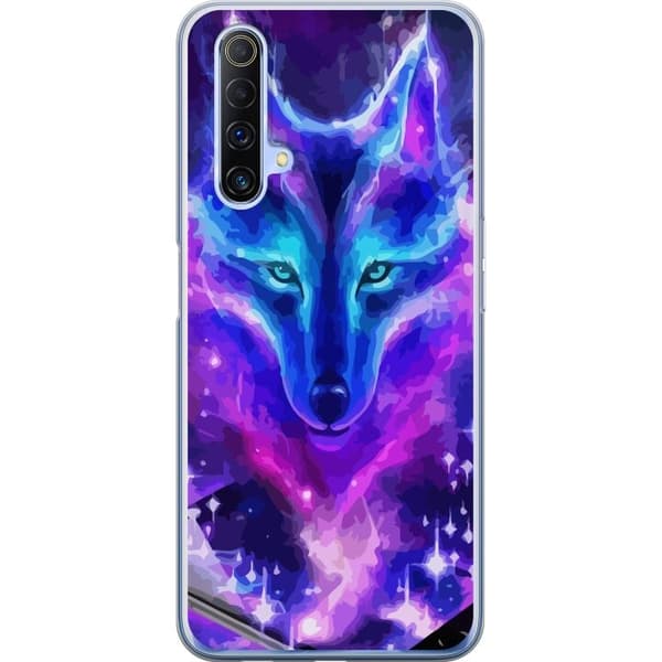 Mobilcover til Realme X50 5G med Neon Ulv