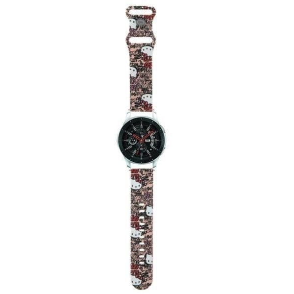 Hello Kitty Galaxy Watch (20mm) Rannekoru Tagit Graffiti - Vaaleanpunainen