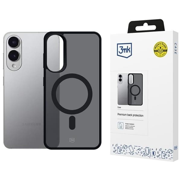 3MK Telefontaske til Galaxy S25 Edge MagSafe Smoke - Sort Svart