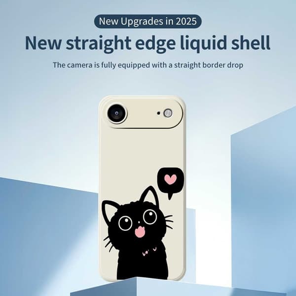 Mobilskal till iPhone Air Love Black Cat Pattern - Svart Svart