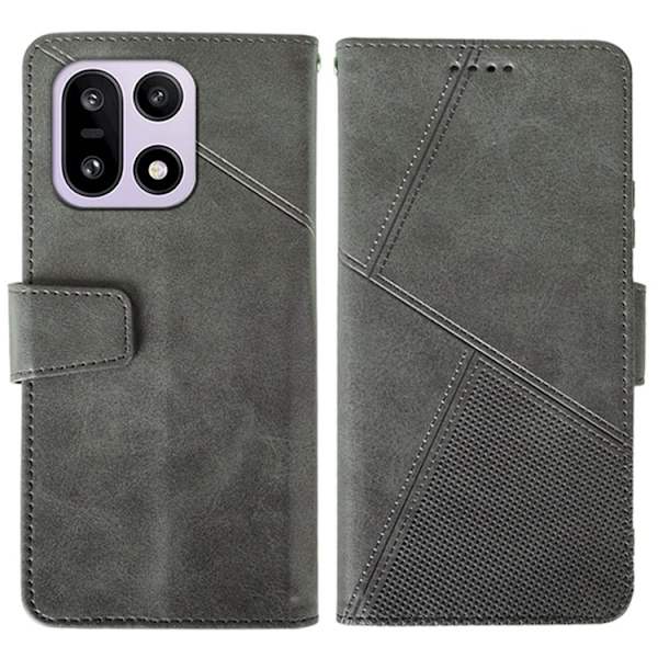 IDEWEI OnePlus 15 5G Plånboksfodral Calf Texture Konstläder - Grå Grå