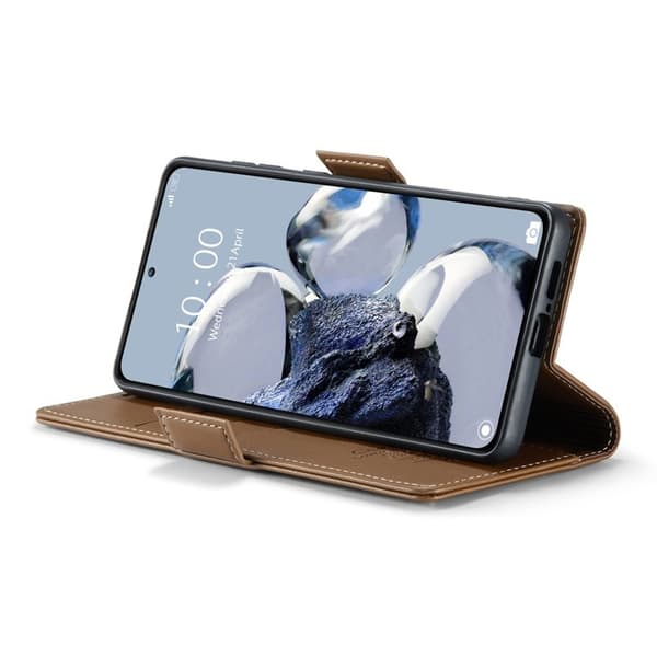 CASEME Plånboksfodral Konstläder för Xiaomi 12T 5G - Brun
