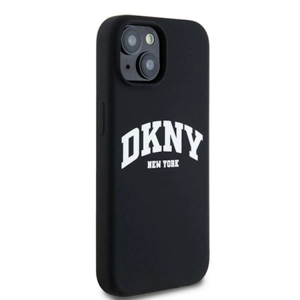 DKNY iPhone 15/14 Plus Mobilskal MagSafe Silikon Vit Logo