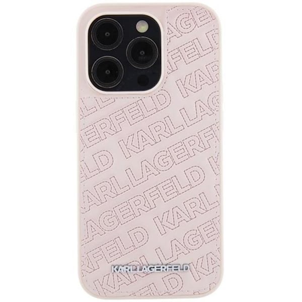 KARL LAGERFELD iPhone 15 Mobilskal Quilted K Pattern - Rosa