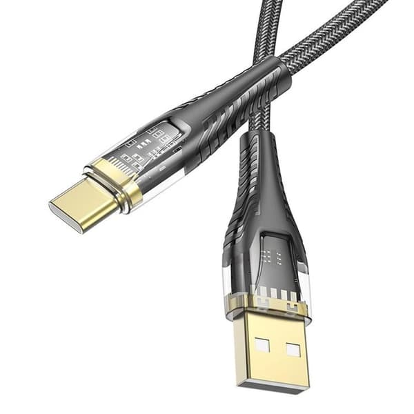HOCO USB-A till USB-C Kabel 2.4A 1.2m U121 - Svart Svart