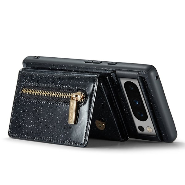 DG.MING M3 Series Konstläder Plånboksfodral för Google Pixel 8 Pro Svart