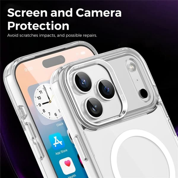 Mobilskal till iPhone 17 Pro Max MagSafe Transparent TPU+PC - Clear Transparent