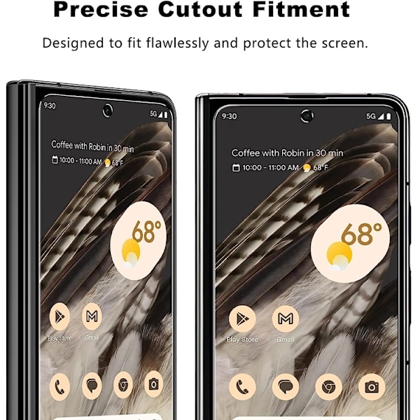 [2-PACK] Google Pixel Fold Härdat Glas Skärmskydd - Clear