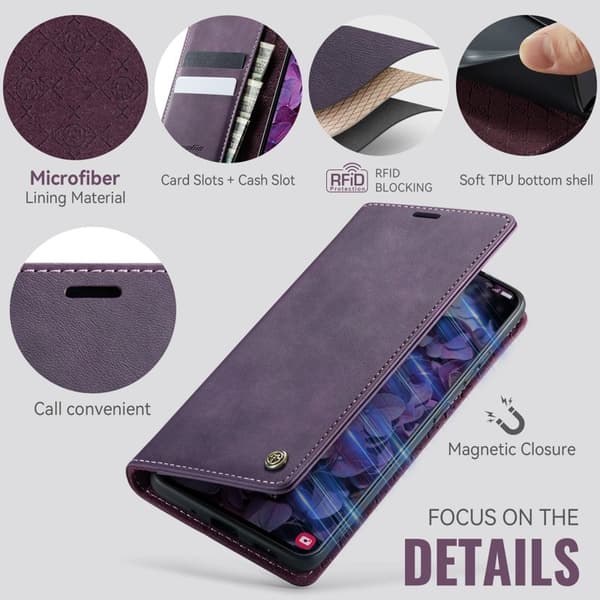 CASEME 033 Mobilskal för Samsung Galaxy S20 5G/4G Lila RFID Blocking