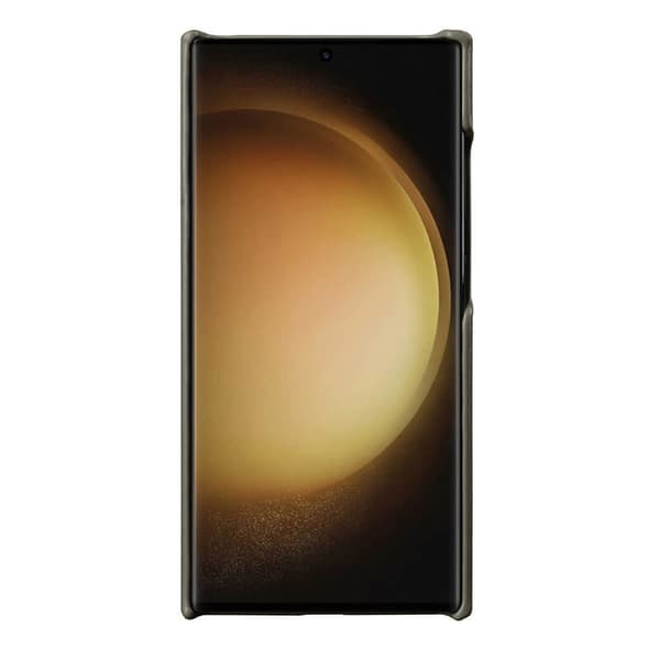 MELKCO Mobilskal till Samsung Galaxy S24 Ultra Äkta Läder + PC Grå