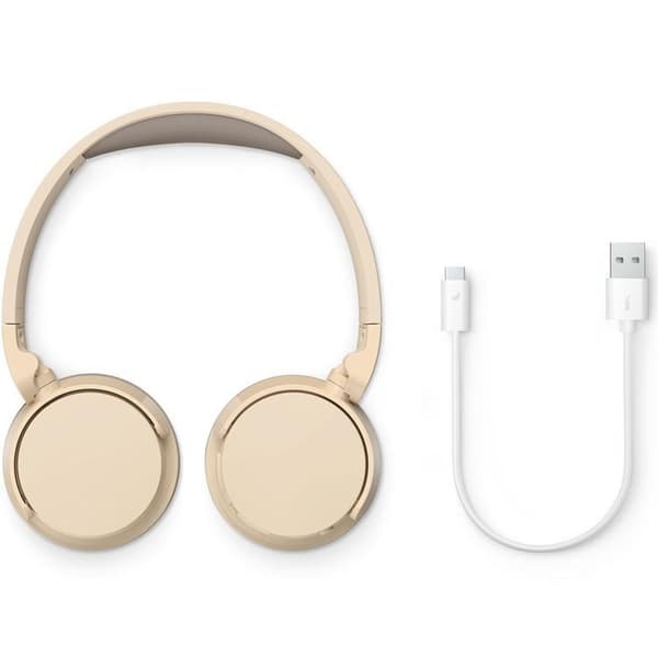 PHILIPS Trådlösa On-Ear Hörlurar25h Speltid - Beige Beige
