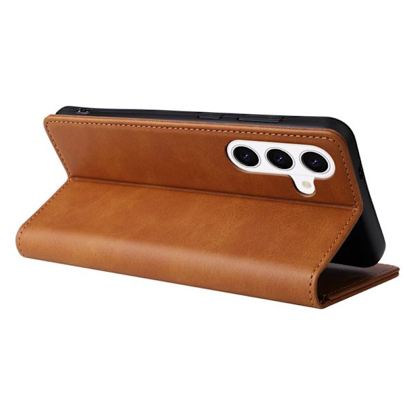Plånboksfodral för Samsung Galaxy S26 Plus RFID Blocking Konstläder - Brun