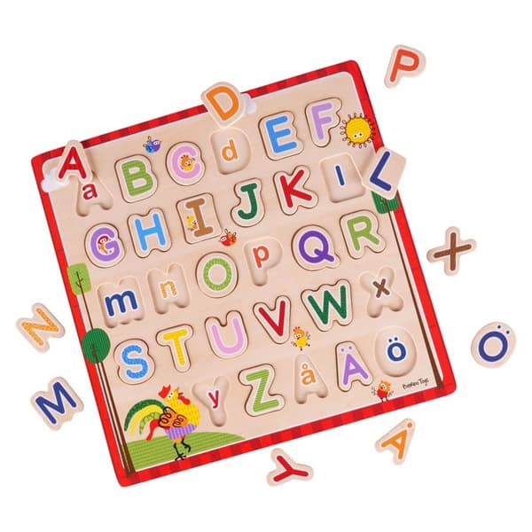 BARBO Pussel 29 Pcs Classic Wooden ABC Puzzle (SE)