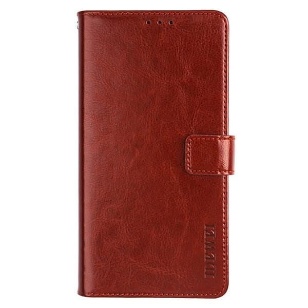 IDEWEI OnePlus 15 5G Plånboksfodral Crazy Horse Konstläder - Brun Brun