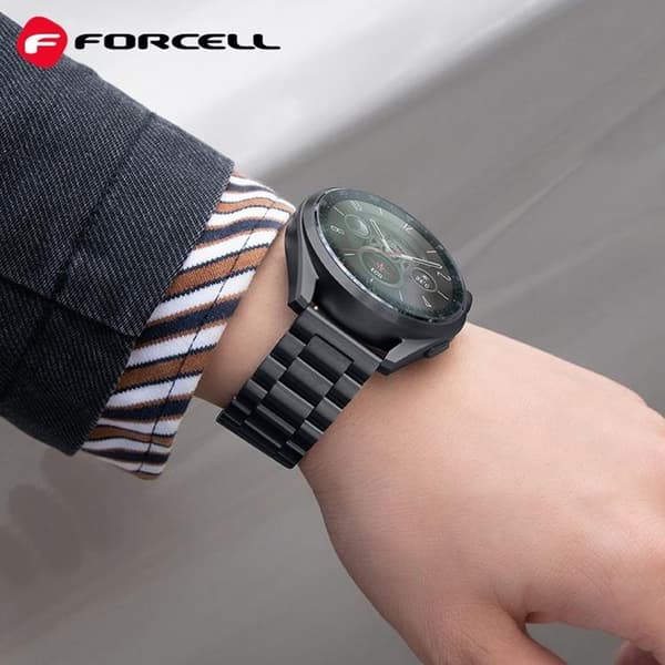Forcell Galaxy Watch Armband (22mm) FS06 - Svart Black