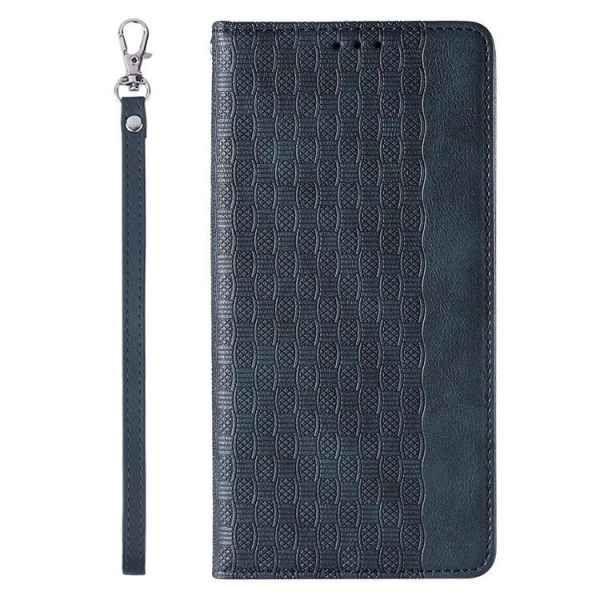 iPhone 12 Pro Wallet Case Magnet Strap - Blå