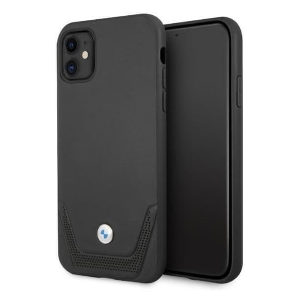 BMW Nahkainen Perforoitu iPhone 11 Kuori - Musta Black