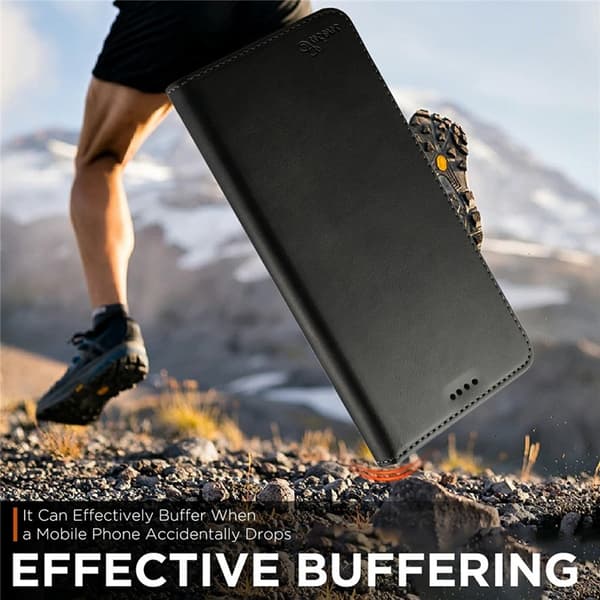 SUTENI iPhone Air Plånboksfodral Konstläder - Svart Svart
