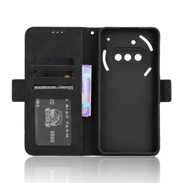 Nothing Phone (3a) Plånboksfodral Läder - Svart Svart