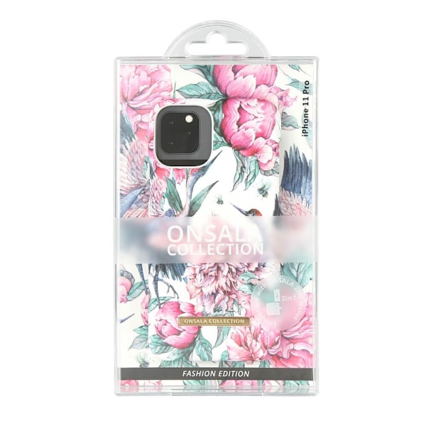ONSALA Mobilskal Soft Pink Crane iPhone 11 Pro Mönster