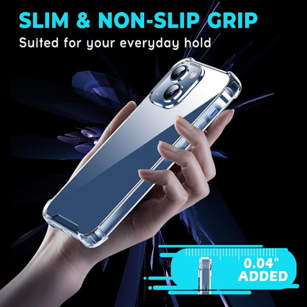 BOOM Mobilskal till iPhone 15 Plus Shockproof TPU - Clear Transparent
